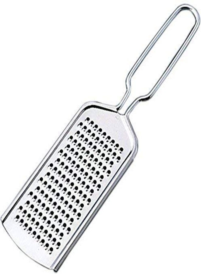 JGS Stainless Steel Patti Kaddukas Ghiyakas (Pack of 1, Silver) Garlic Onion Gingar Vegetable Multipul Grating Grater Dry Fruits for Kitchen Daily Multipurpose Use Cheese Grater - Image 1